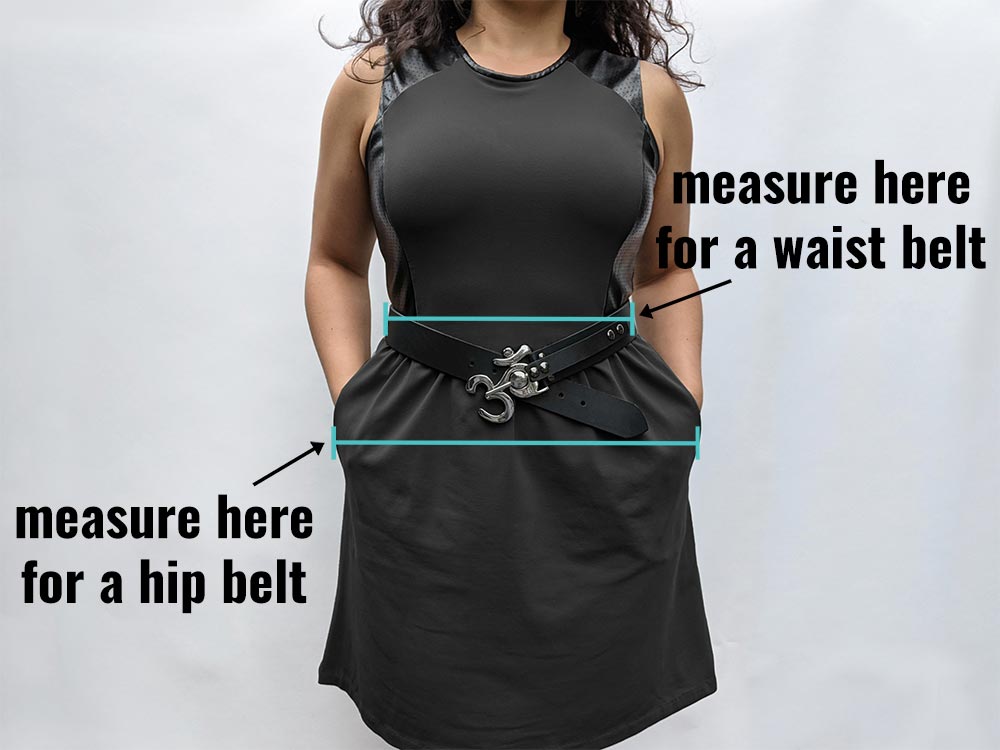 Measuring belt outlet size