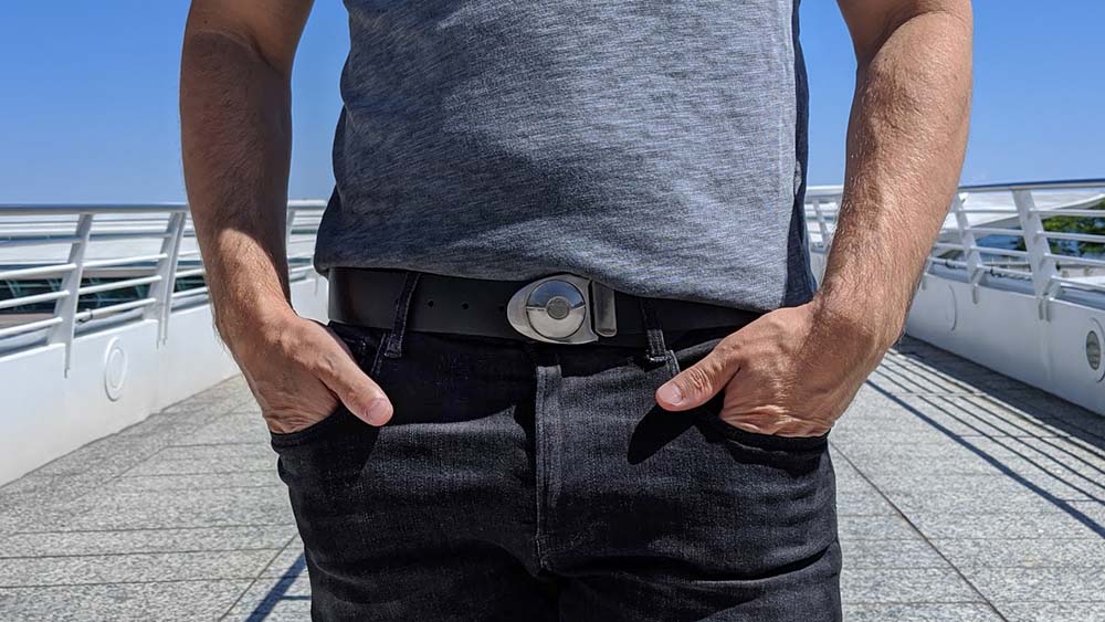 Silver belt clearance mens